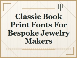 Timeless Fonts for Bespoke Jewelry Elegance